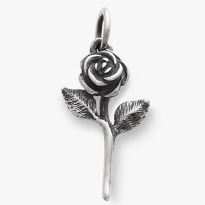 James Avery Rose Charm, Sterling Silver